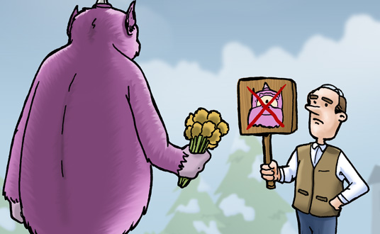 Children's Book illustration of a Monster